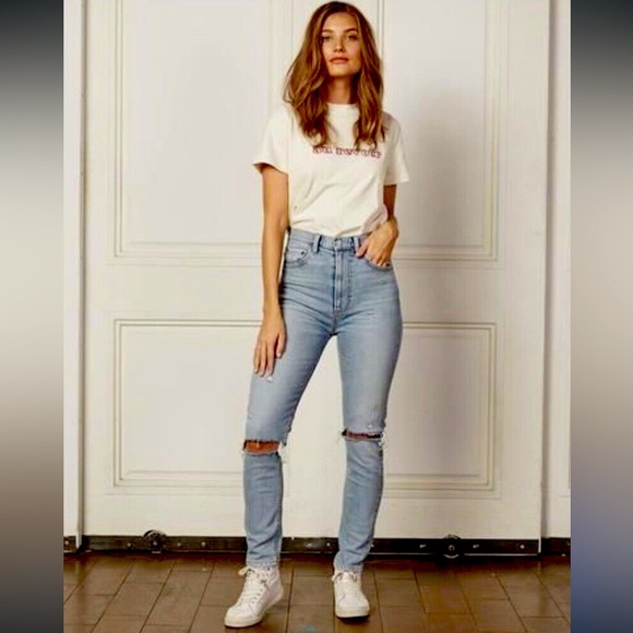 BOYISH Zachary High-Rise Skinny Comfort Stretch JEANS in Blue Angel 28 NWT 3 - Picture 2 of 11